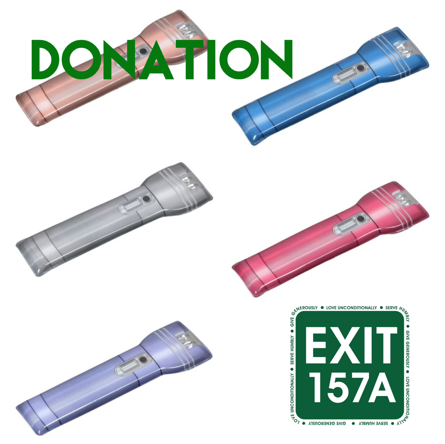 Exit 157A flash light donation