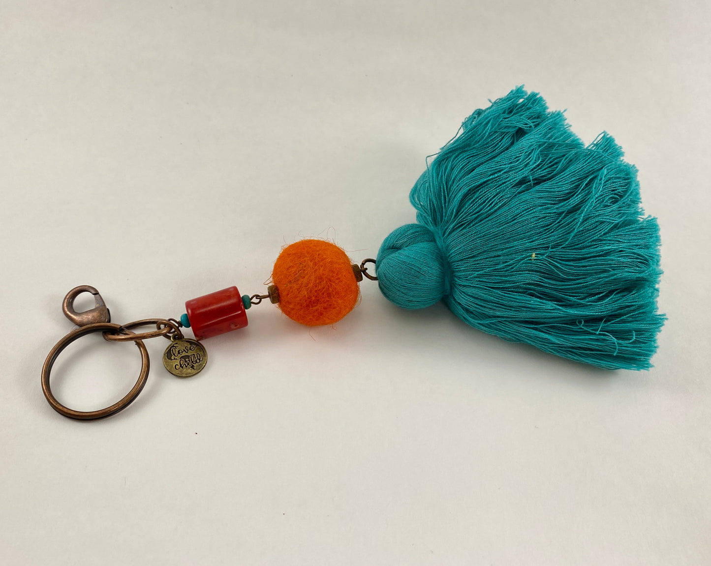 Wool Pom-Pom Tassel Keychain