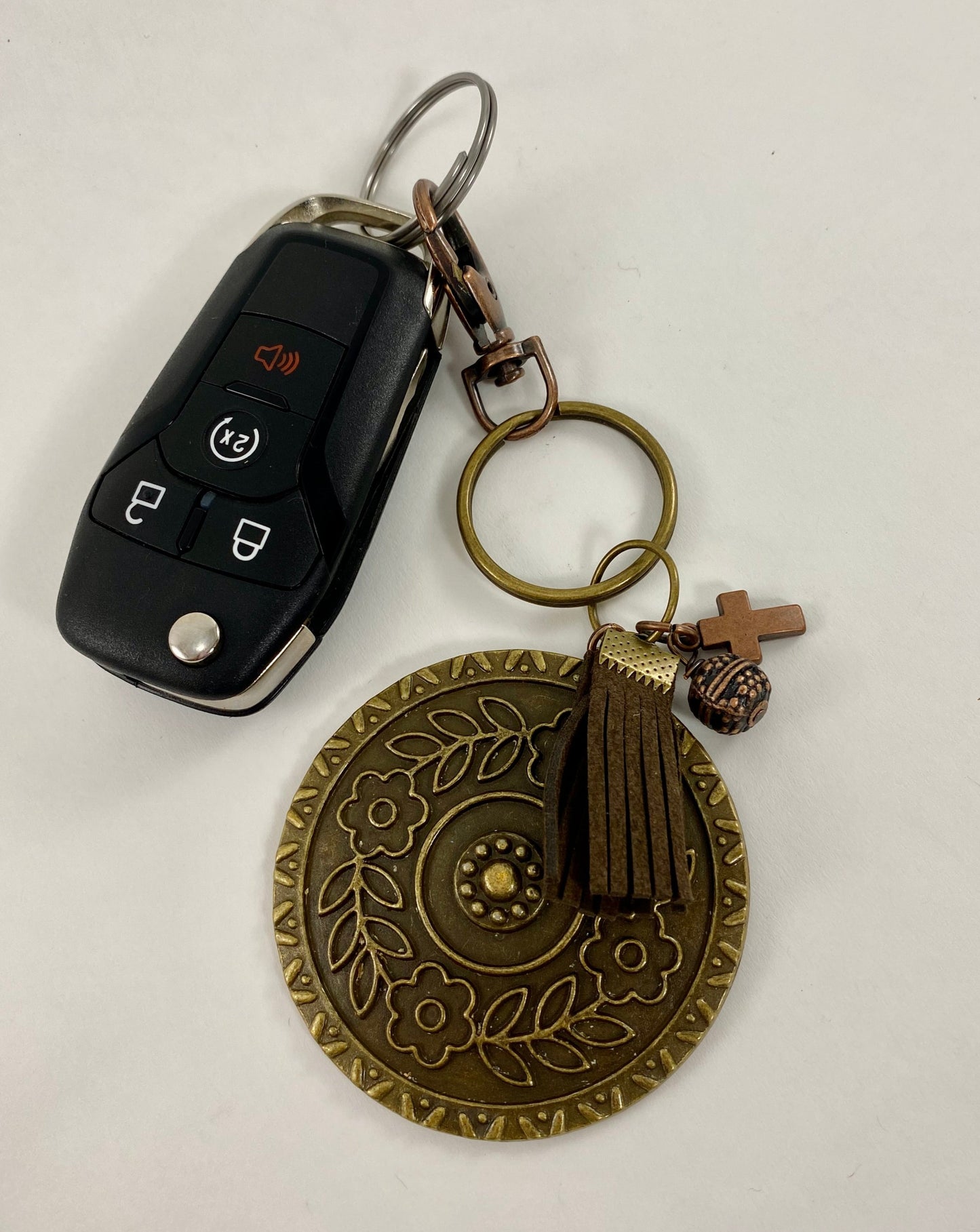 Boho "Be the Change" Keychain