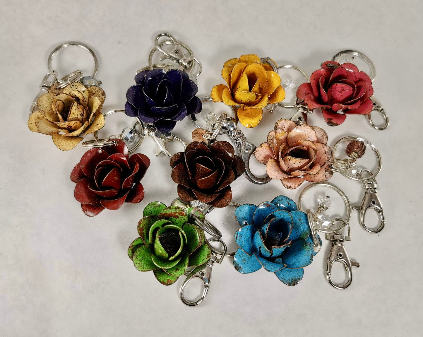 Metal Rose Keychain
