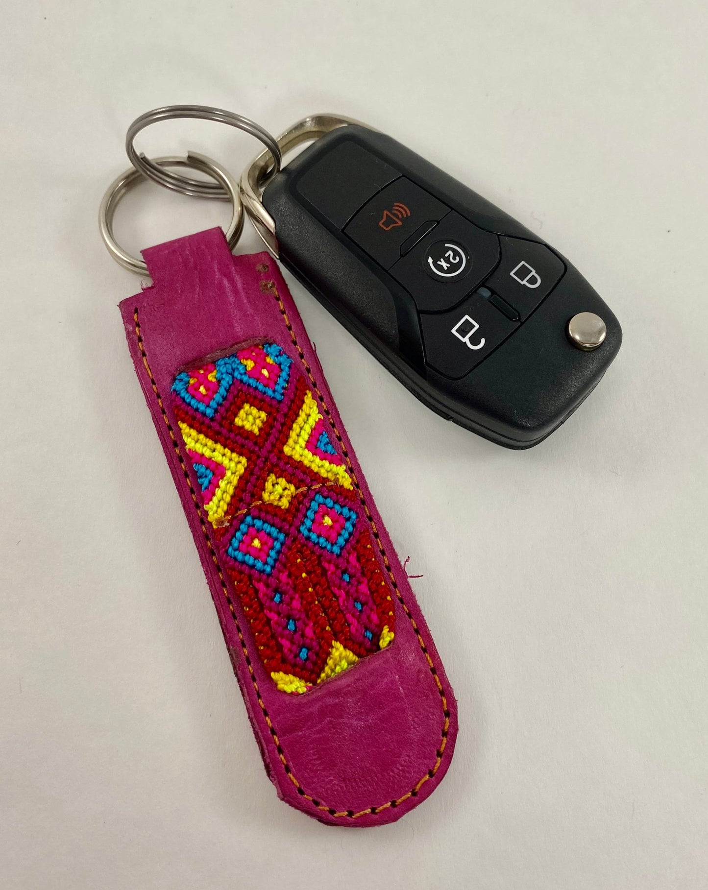 Guatemalan Leather Keychain