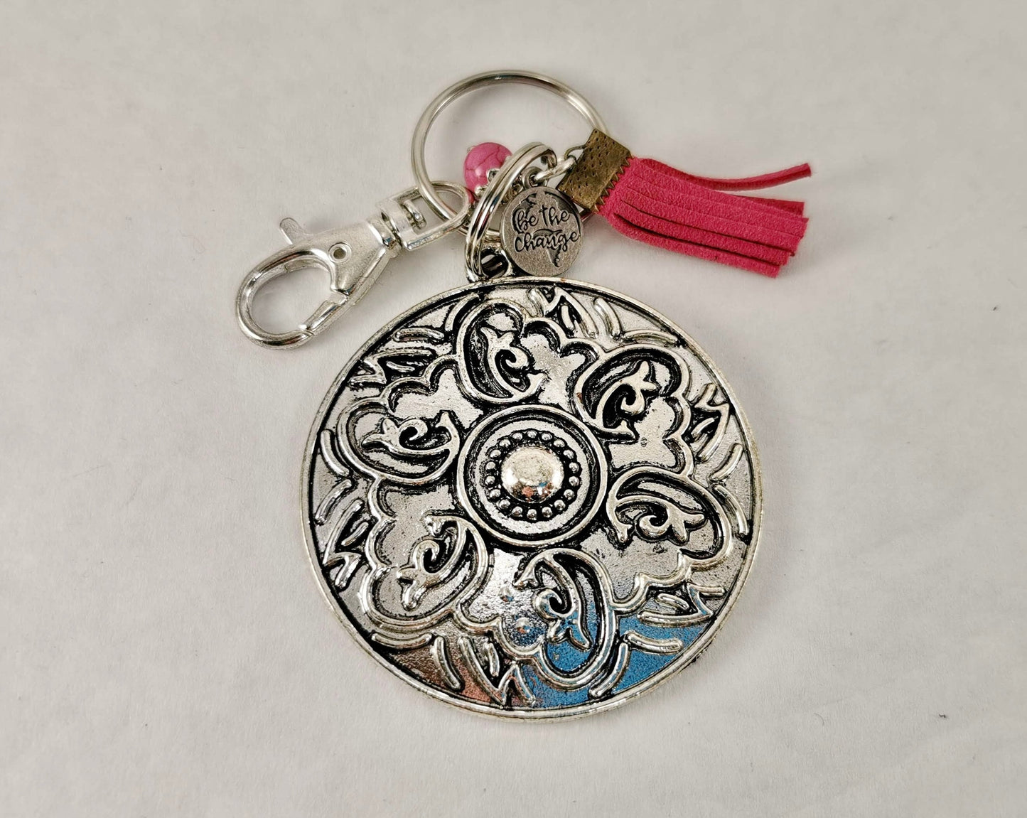 Boho "Be the Change" Keychain