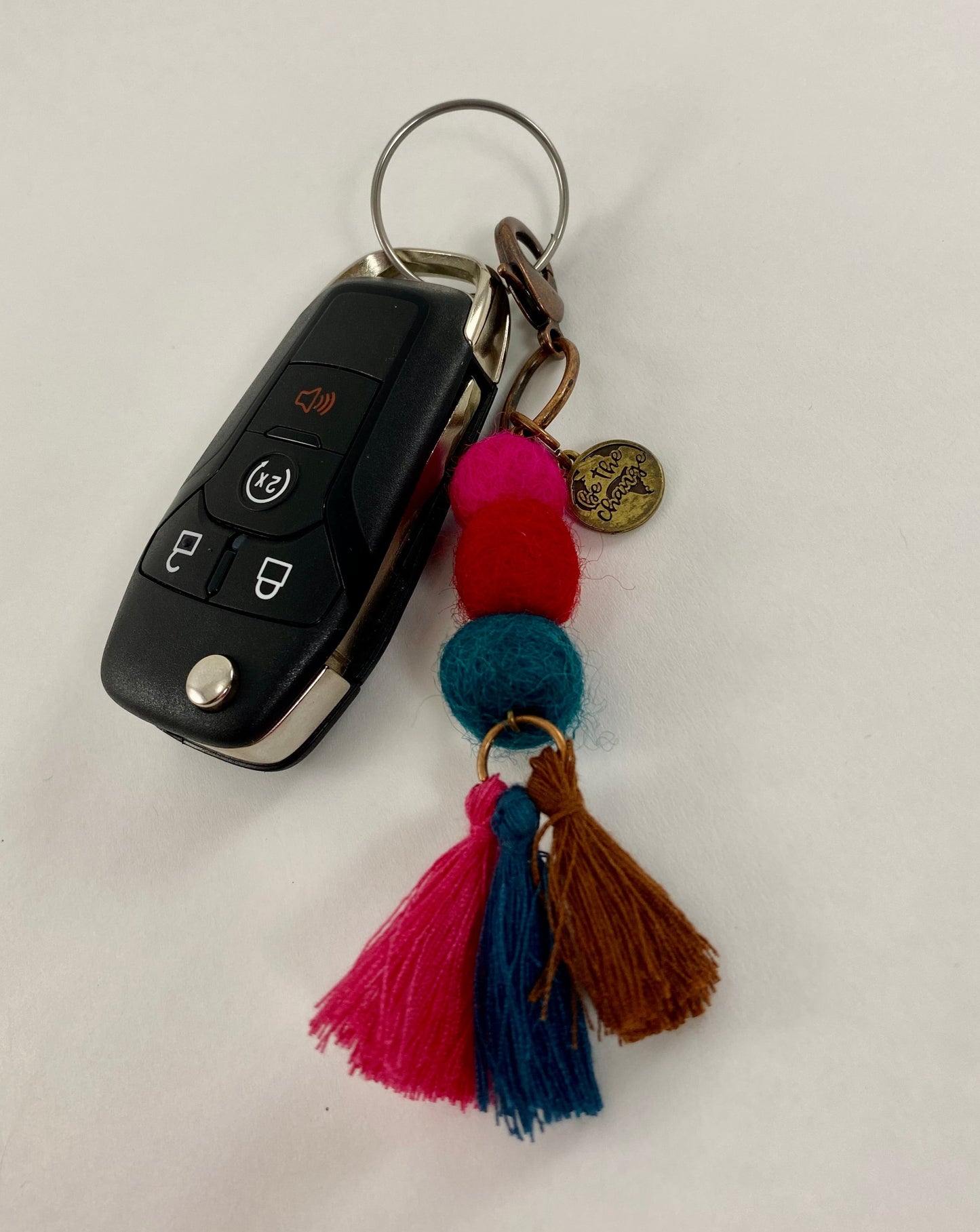 Mini Wool Pom-Pom Keychain