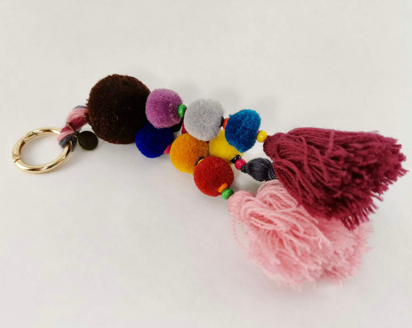 3 strand Pom-Pom Purse Charm