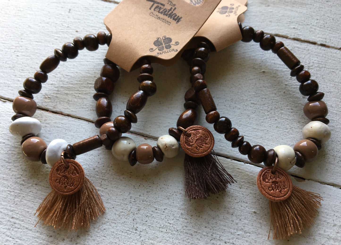 Haitian Clay and Wood Bracelet