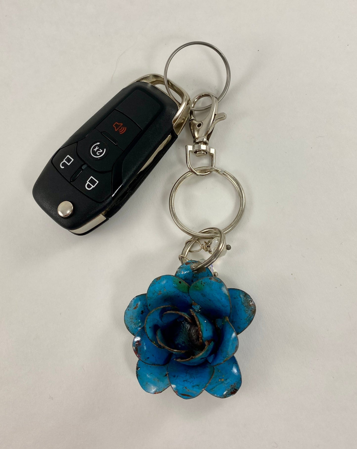 Metal Rose Keychain