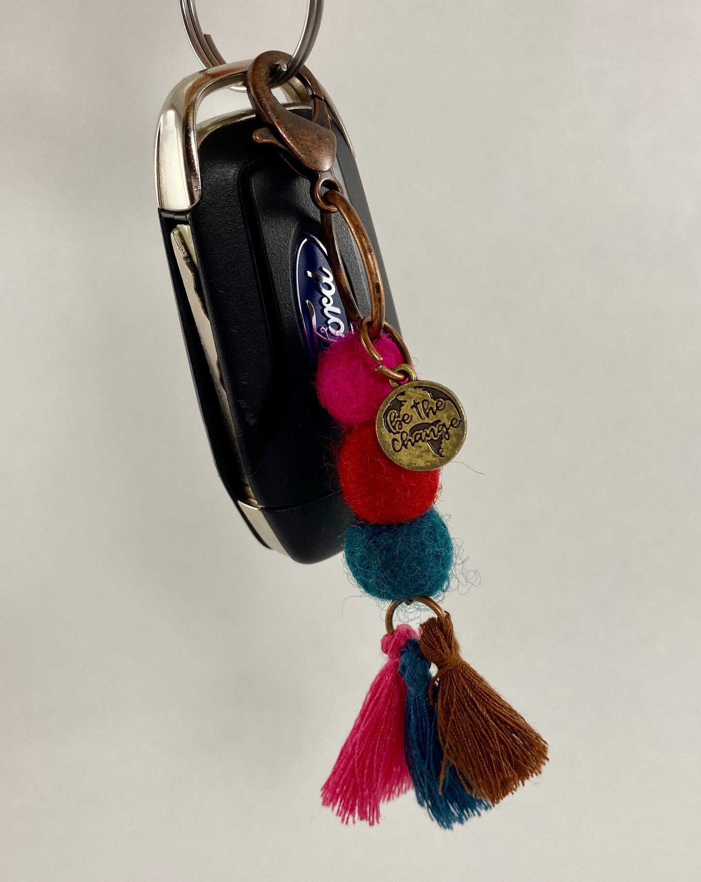 Mini Wool Pom-Pom Keychain