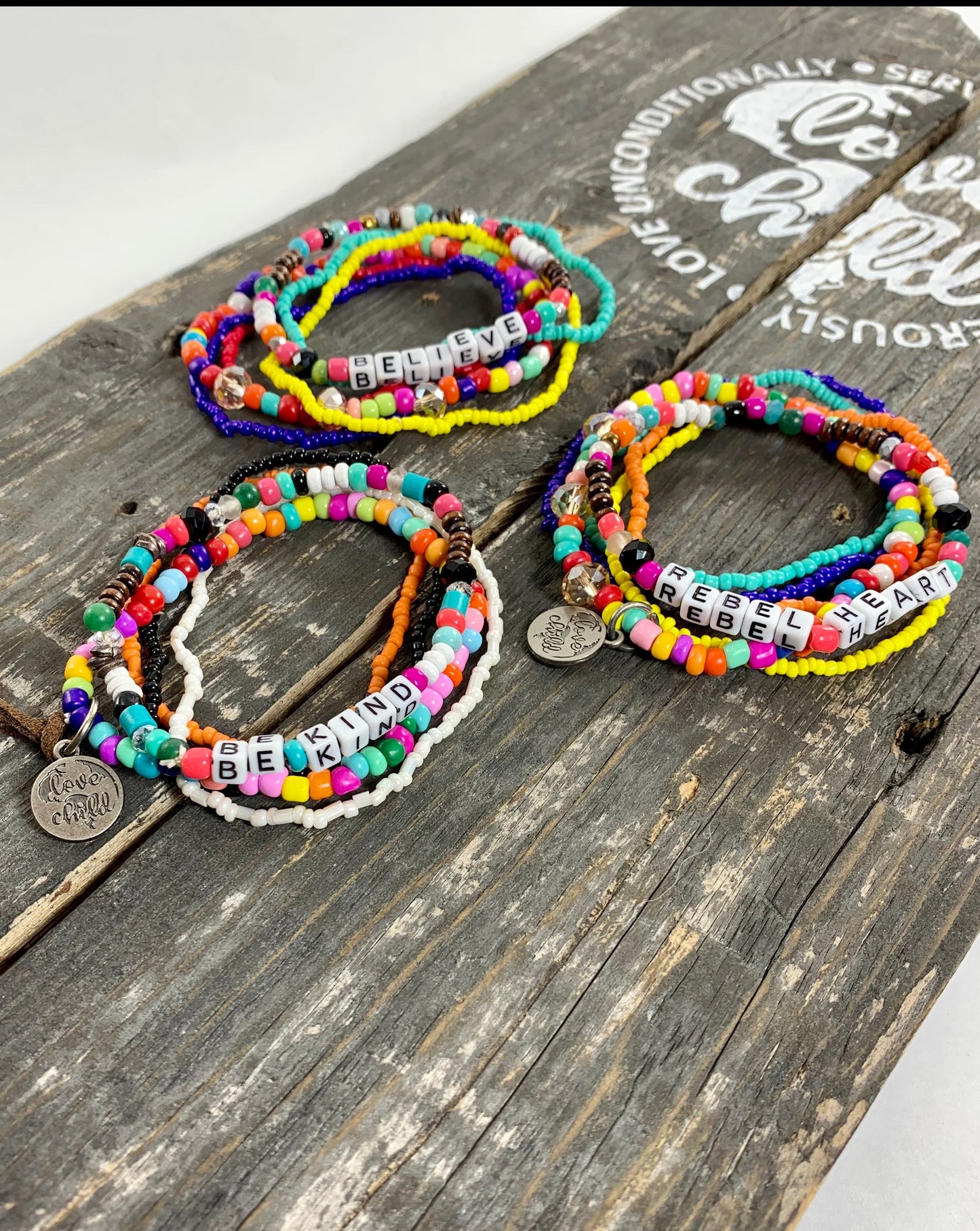 6 Strand Inspirational Bracelet set