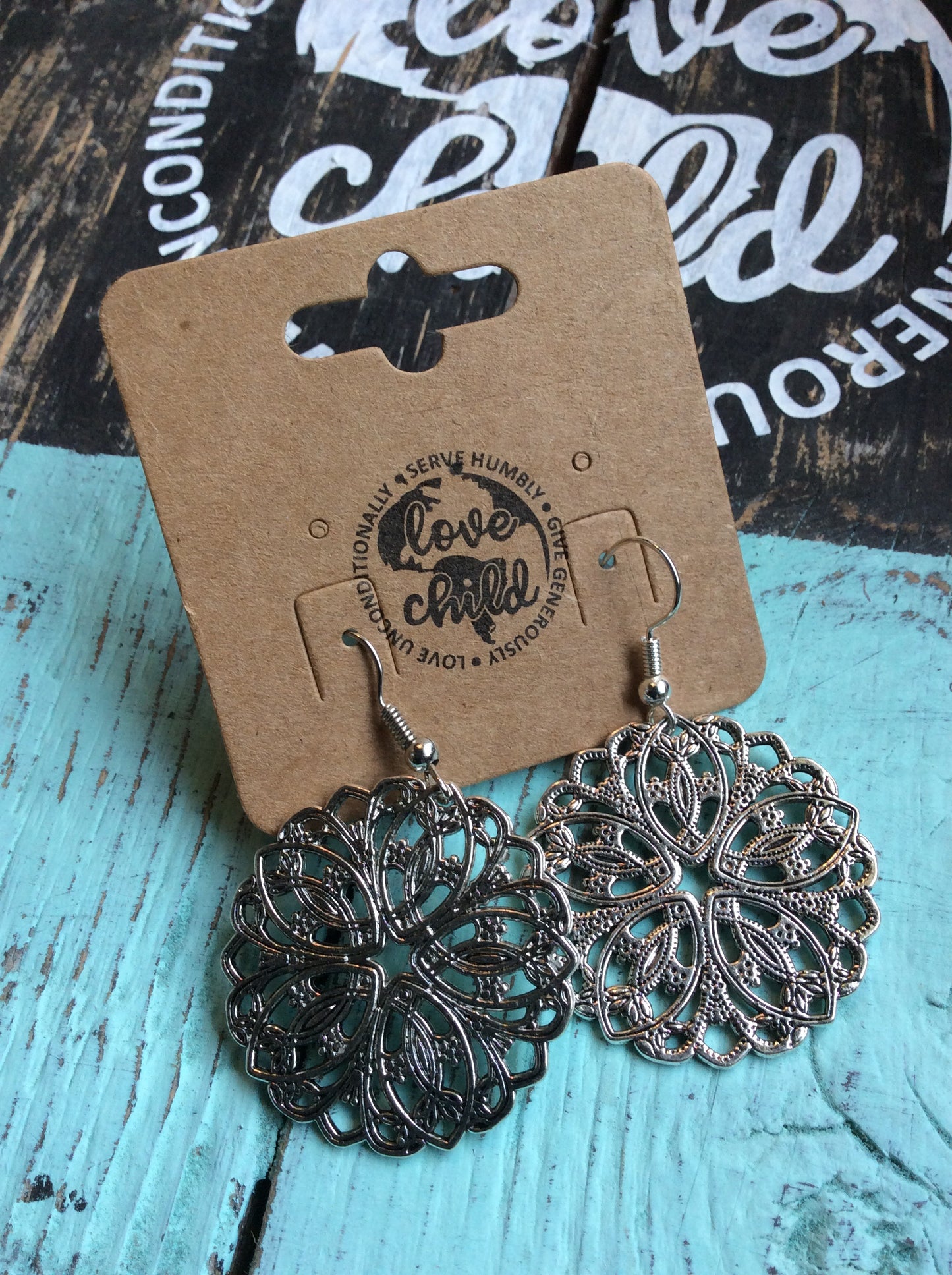 Filigree Medallion Dangle Earrings