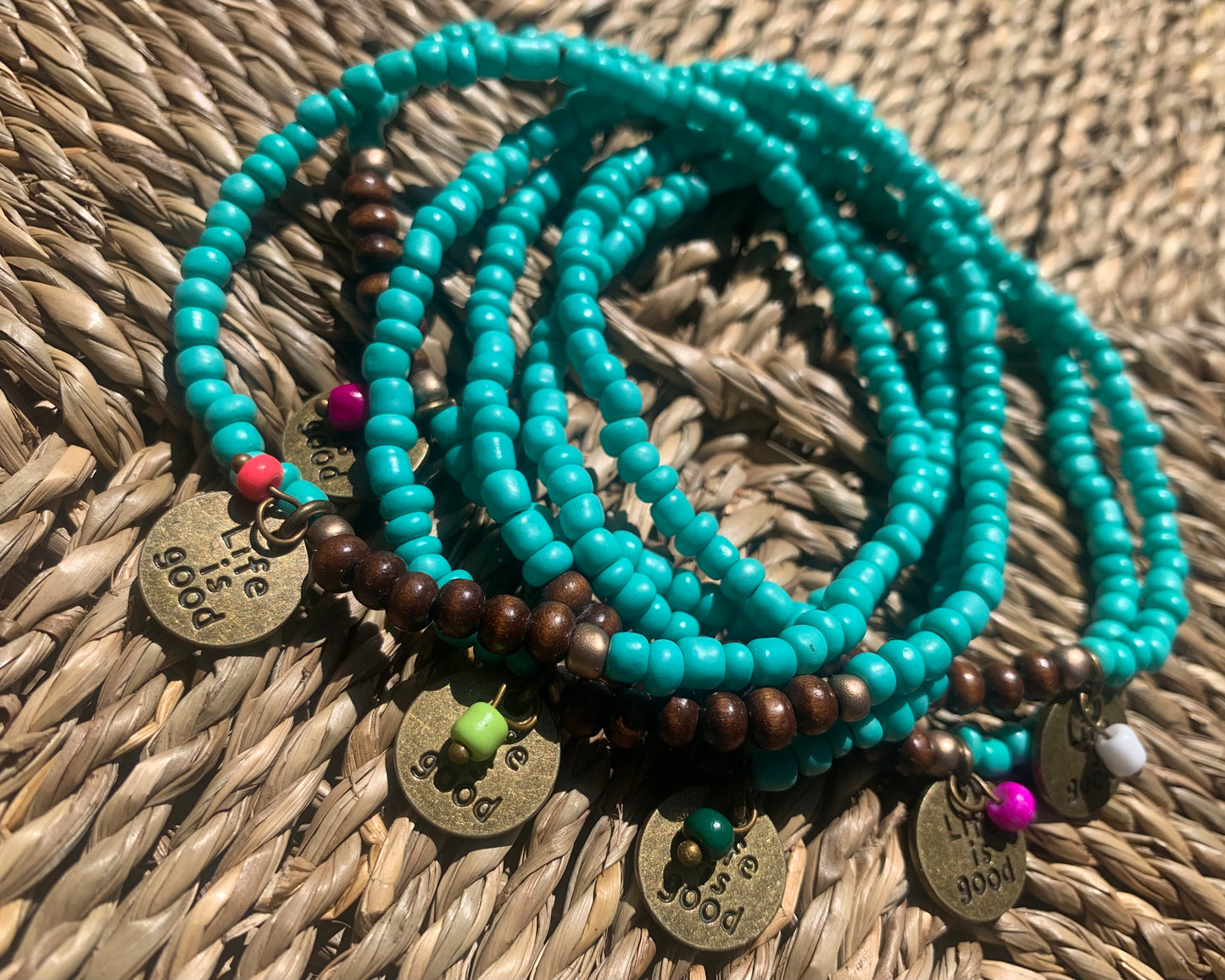 Seed bead anklet