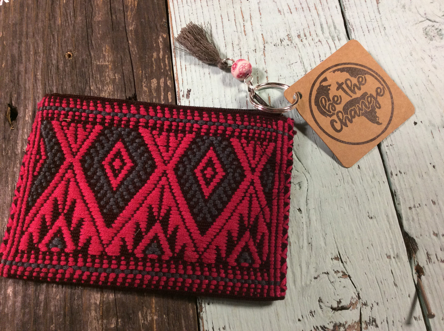 Hand Woven Zip Coin Purse