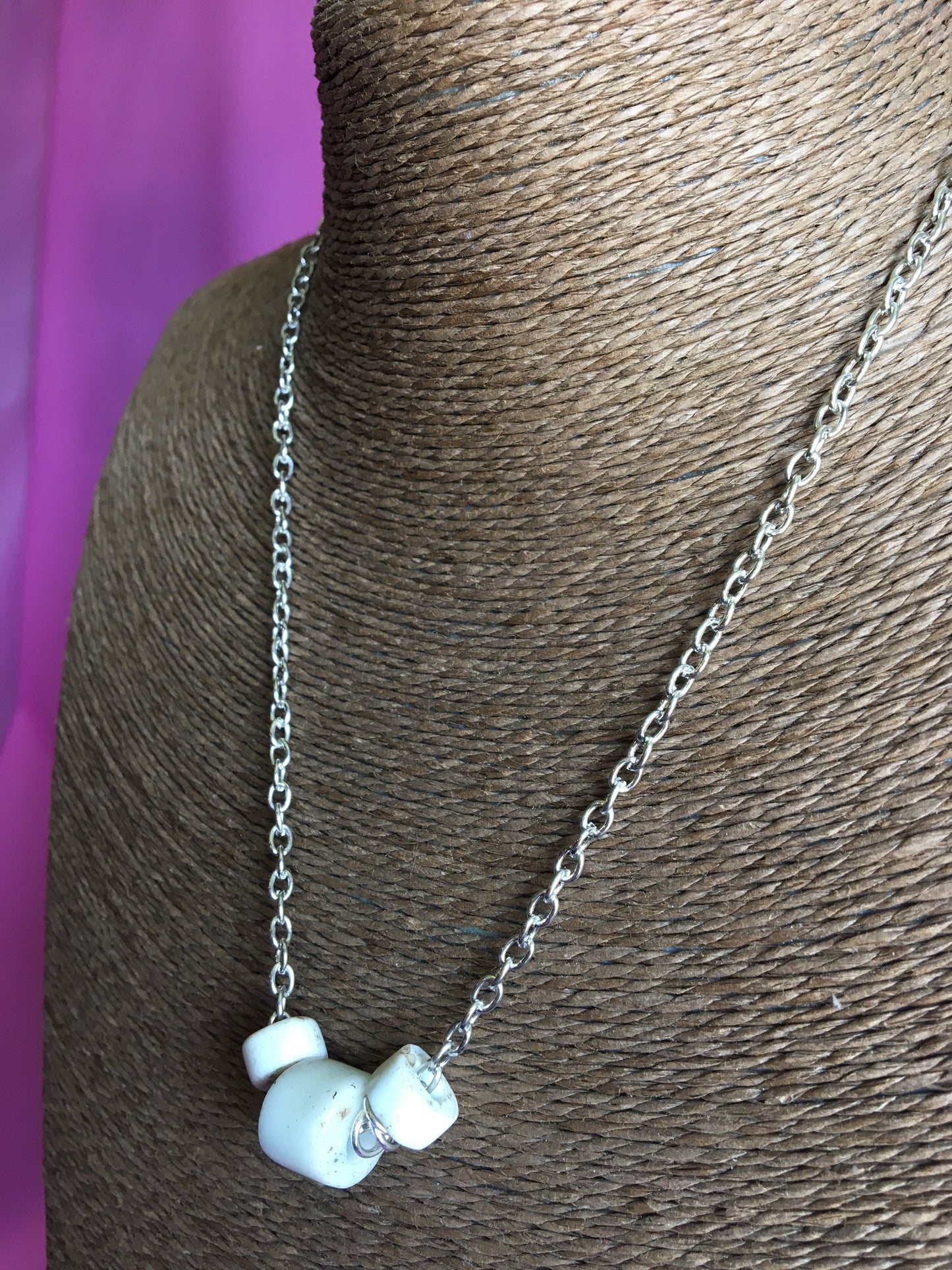 African Trade bead chain necklace