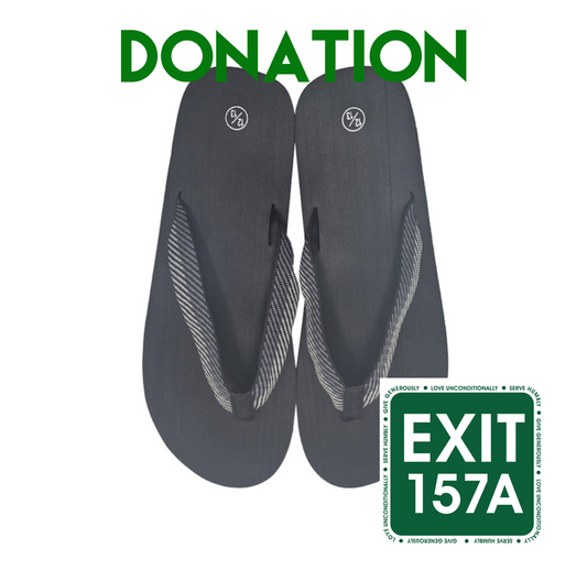 Exit 157A sandals donation