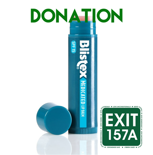 Exit 157A chapstick donation