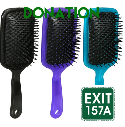 Exit 157A hair brush donation