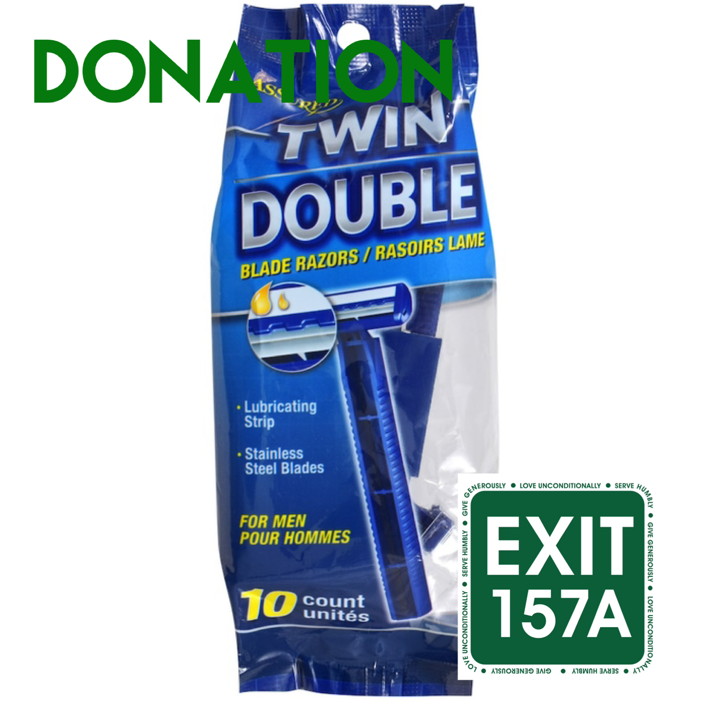 Exit 157A razor donation