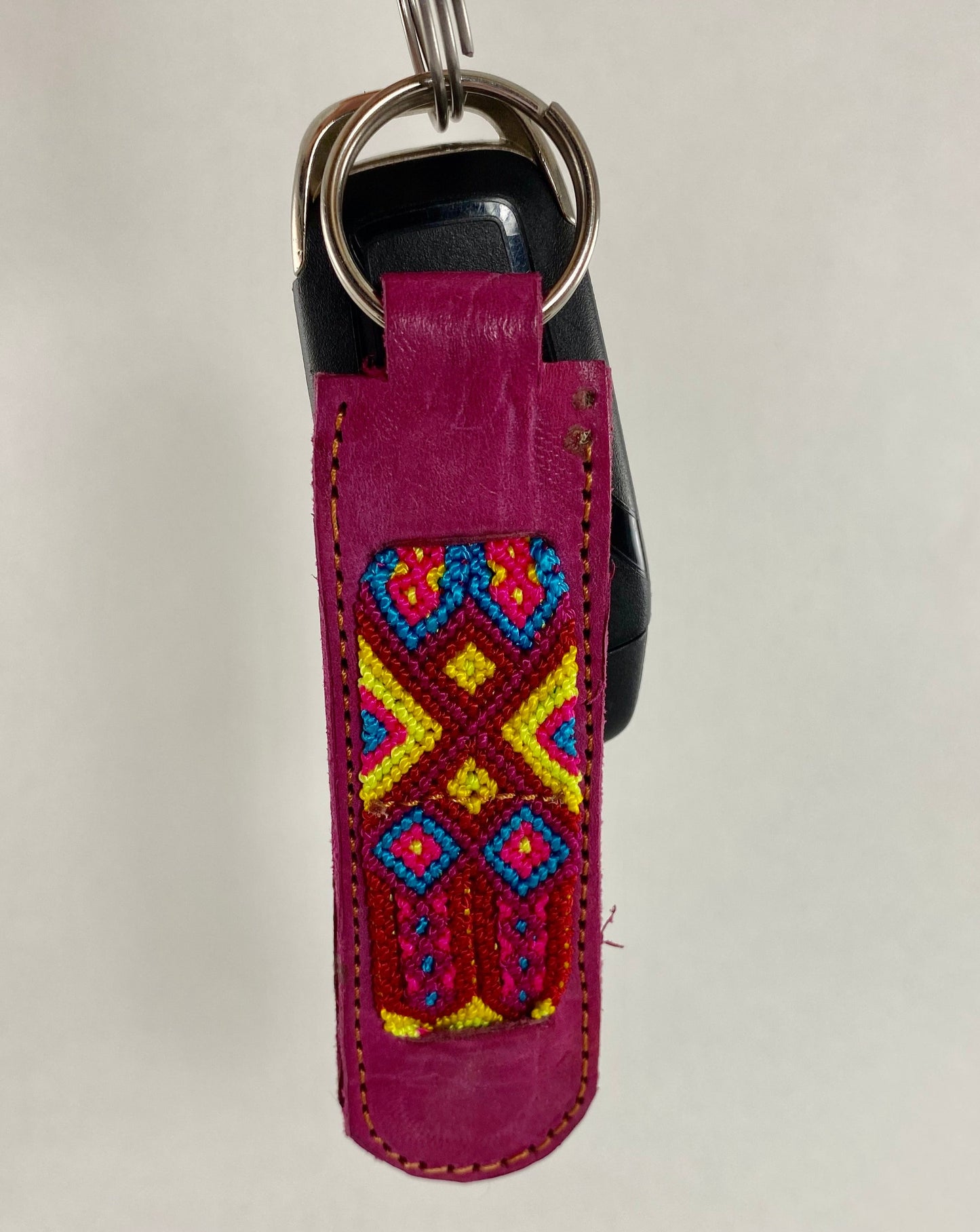 Guatemalan Leather Keychain