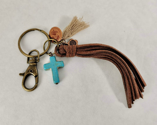 Brown Tassel Keychain