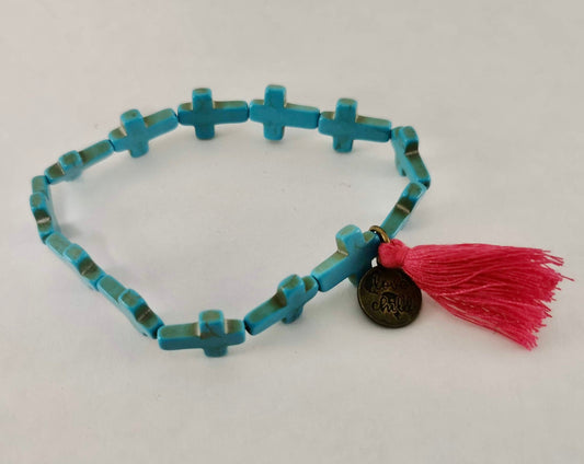 Turquoise Cross Bracelet