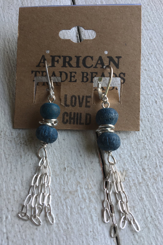 African Trade Bead Earrings