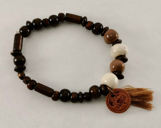 Haitian Clay and Wood Bracelet