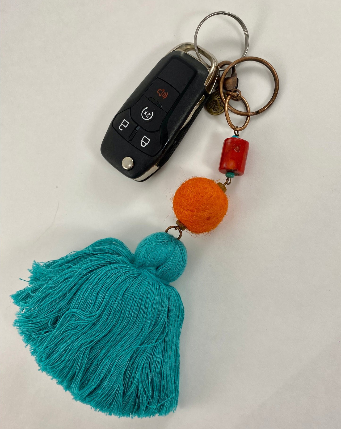 Wool Pom-Pom Tassel Keychain