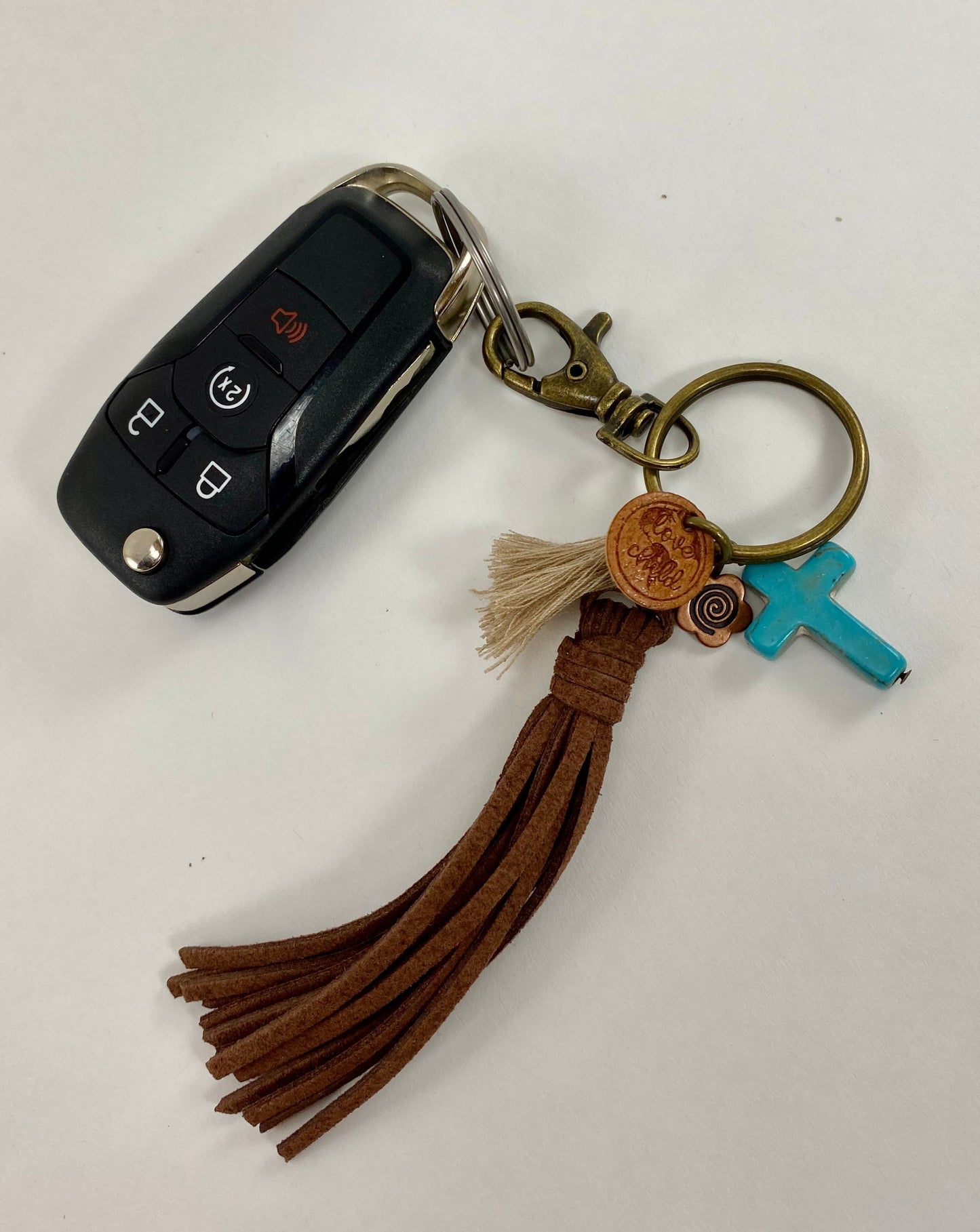 Brown Tassel Keychain