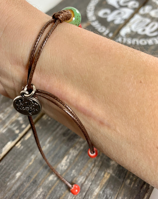 Clay Bead Adjustable Bracelet