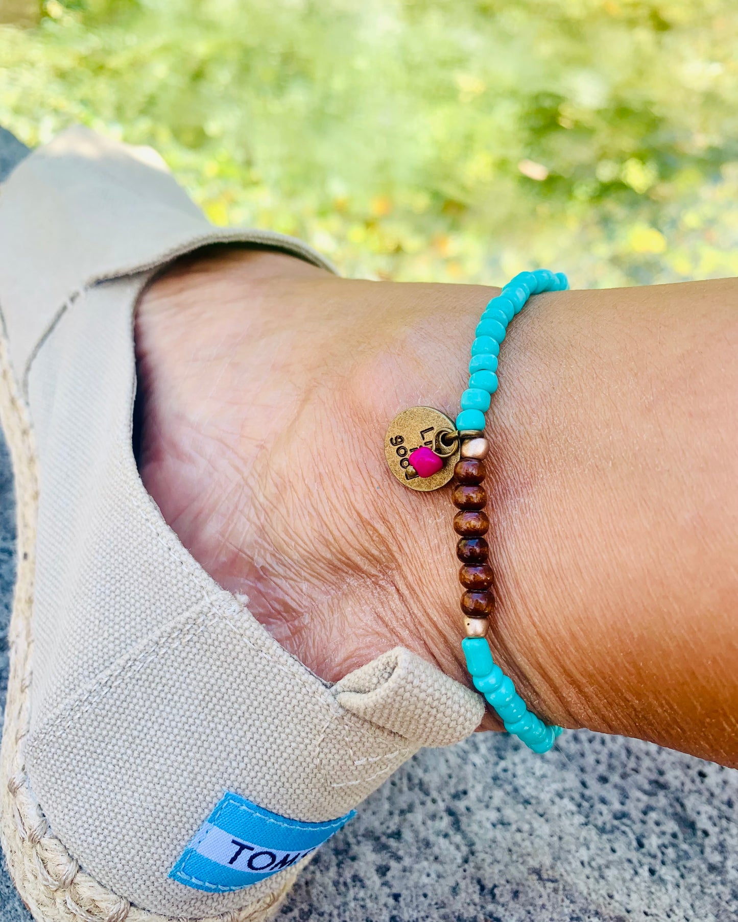 Seed bead anklet