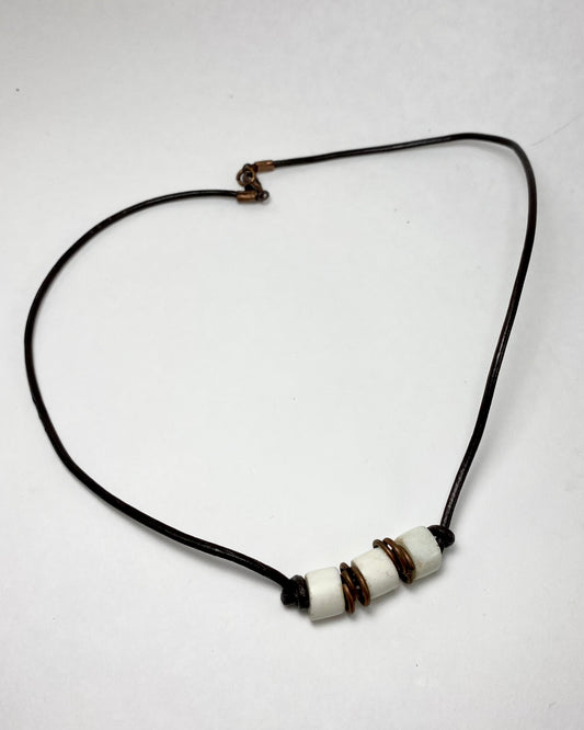 African 3 Stone Necklace
