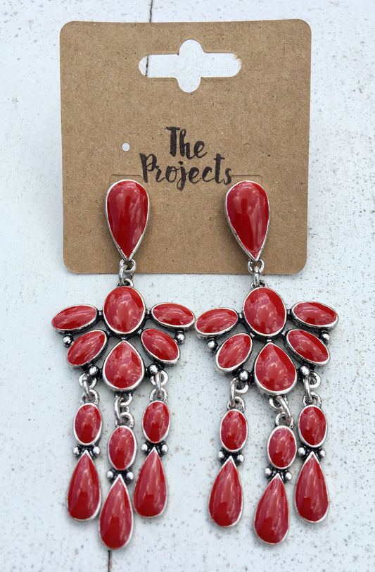 Enamel Dangle Earrings